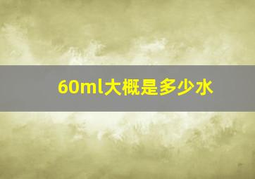 60ml大概是多少水