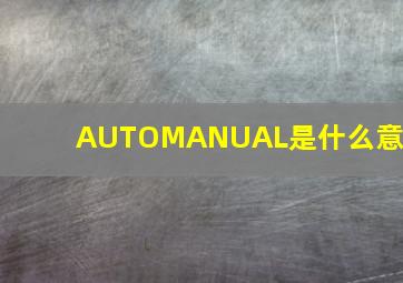 AUTOMANUAL是什么意思