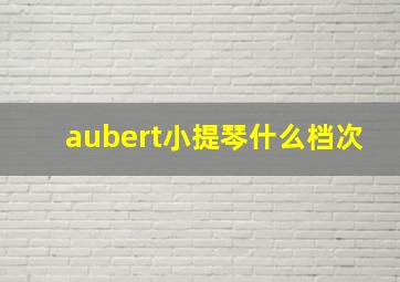 aubert小提琴什么档次