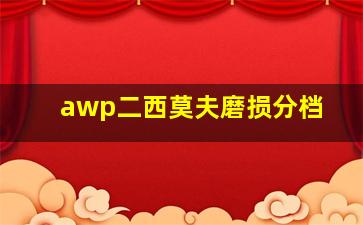 awp二西莫夫磨损分档