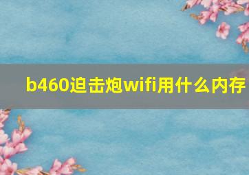 b460迫击炮wifi用什么内存