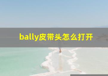 bally皮带头怎么打开