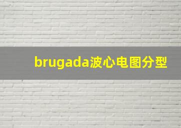 brugada波心电图分型