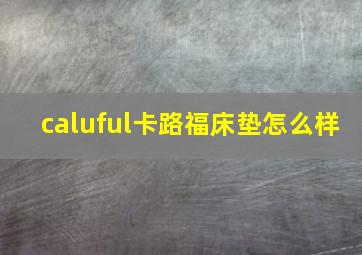 caluful卡路福床垫怎么样