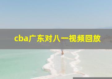 cba广东对八一视频回放