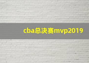 cba总决赛mvp2019