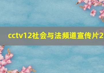 cctv12社会与法频道宣传片2