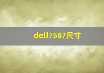 dell7567尺寸