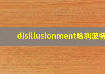 disillusionment哈利波特