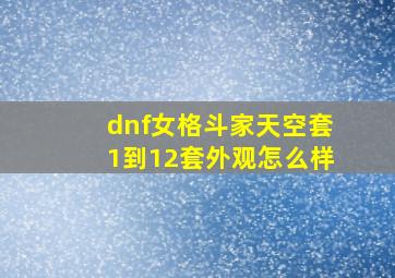 dnf女格斗家天空套1到12套外观怎么样