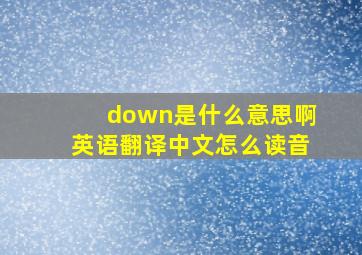 down是什么意思啊英语翻译中文怎么读音