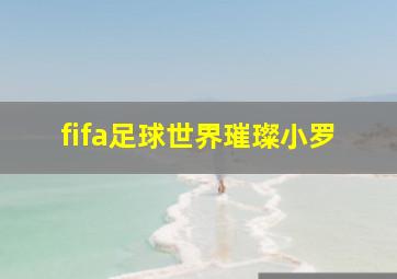 fifa足球世界璀璨小罗