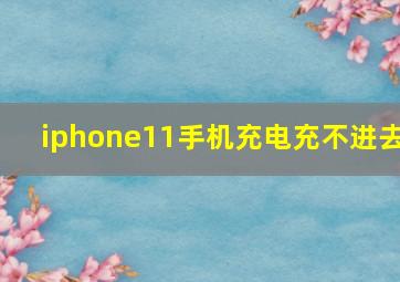 iphone11手机充电充不进去