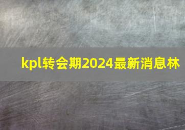 kpl转会期2024最新消息林