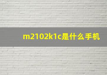 m2102k1c是什么手机