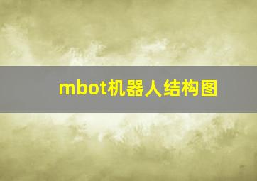 mbot机器人结构图