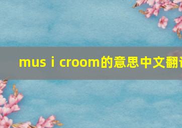 musⅰcroom的意思中文翻译