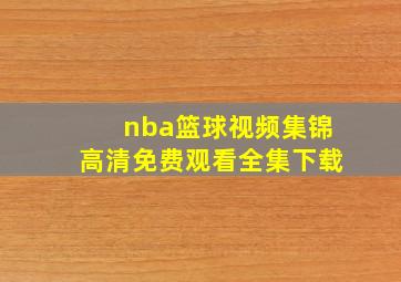 nba篮球视频集锦高清免费观看全集下载