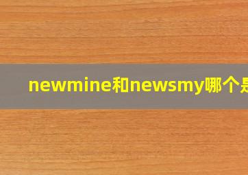 newmine和newsmy哪个是纽曼