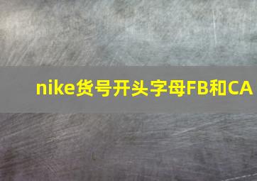 nike货号开头字母FB和CA