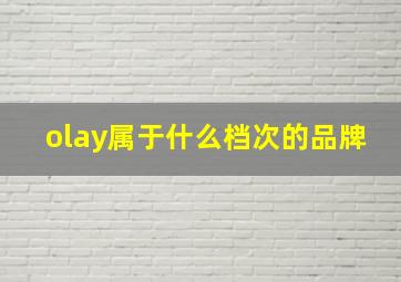 olay属于什么档次的品牌