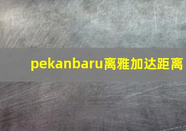 pekanbaru离雅加达距离