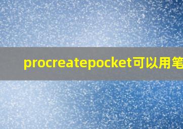 procreatepocket可以用笔吗