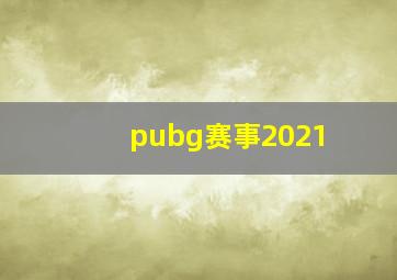 pubg赛事2021