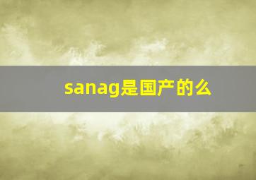 sanag是国产的么