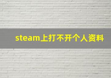 steam上打不开个人资料