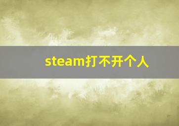 steam打不开个人