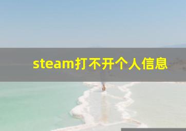 steam打不开个人信息