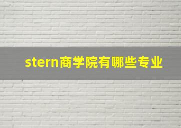 stern商学院有哪些专业