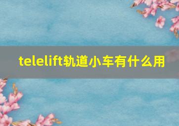 telelift轨道小车有什么用