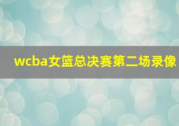 wcba女篮总决赛第二场录像