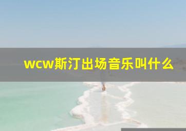 wcw斯汀出场音乐叫什么