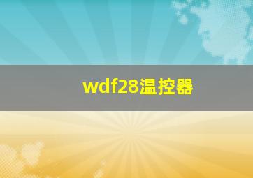 wdf28温控器