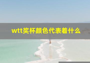 wtt奖杯颜色代表着什么