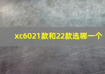 xc6021款和22款选哪一个