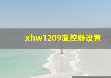 xhw1209温控器设置