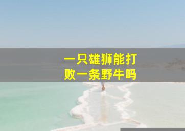 一只雄狮能打败一条野牛吗