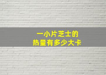 一小片芝士的热量有多少大卡