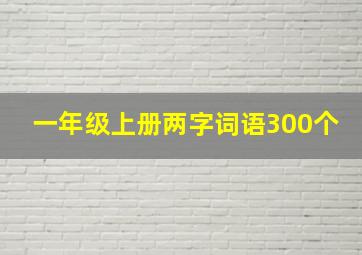 一年级上册两字词语300个