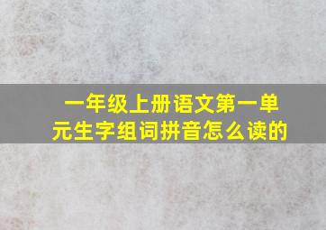 一年级上册语文第一单元生字组词拼音怎么读的