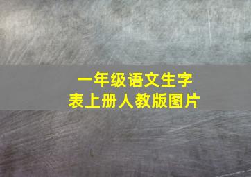 一年级语文生字表上册人教版图片