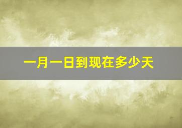 一月一日到现在多少天