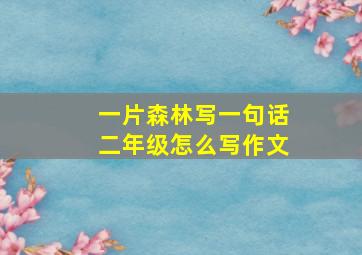 一片森林写一句话二年级怎么写作文