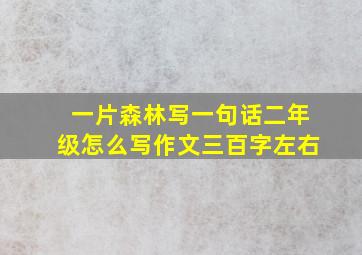 一片森林写一句话二年级怎么写作文三百字左右