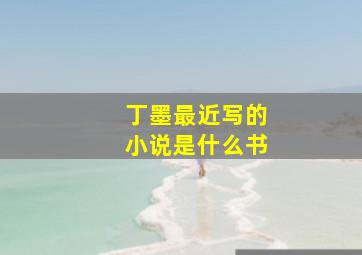 丁墨最近写的小说是什么书