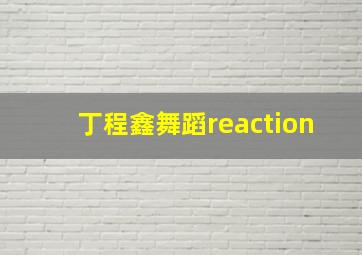 丁程鑫舞蹈reaction